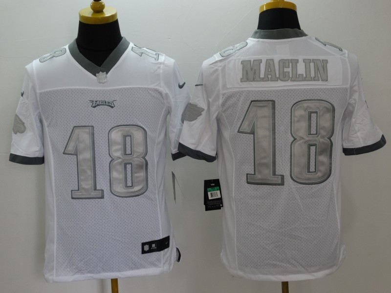 Men's Philadelphia Eagles Jeremy Maclin #18 White Jersey